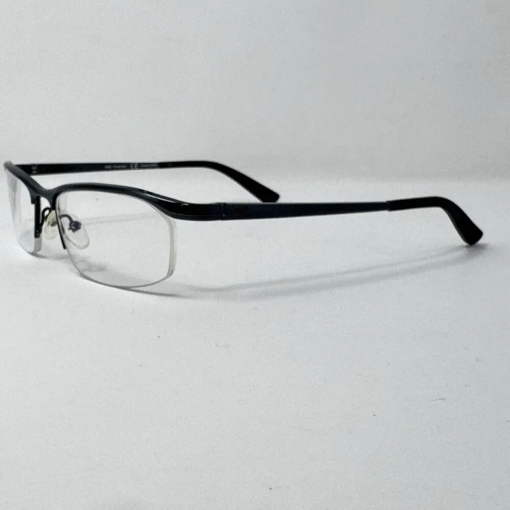 Nike Titanium 6037 001 Black Semi Rimless Eyeglass Frames 53-17-135